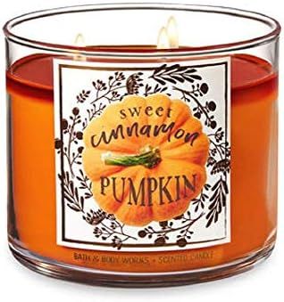 Bath and Body Works Thankful Candle Sweet Cinnamon Pumpkin 3 Wick 14.5 oz | Amazon (US)