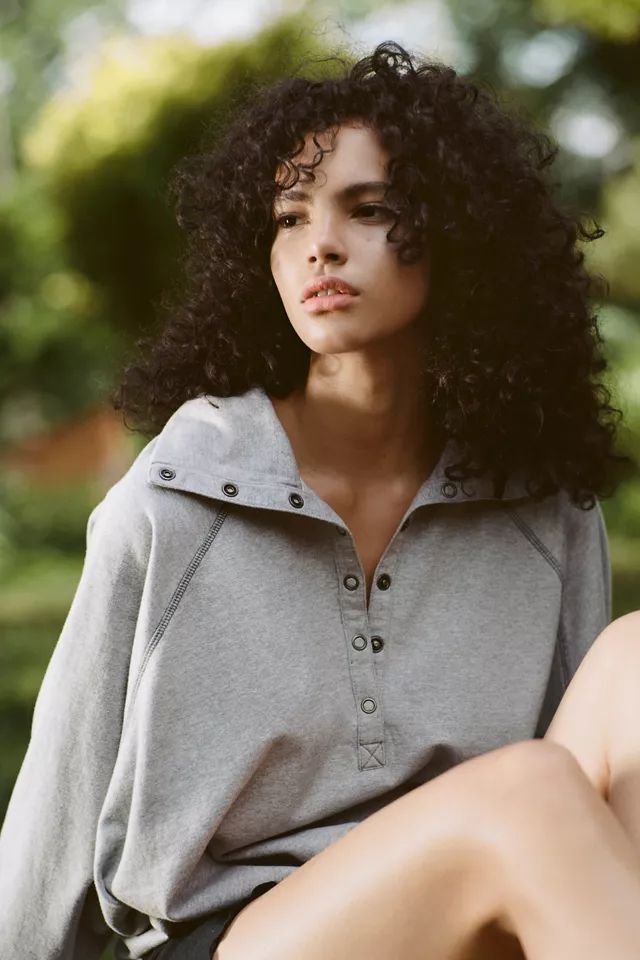 Out From Under Parker Fleece Snap Sweatshirt | Urban Outfitters (US and RoW)