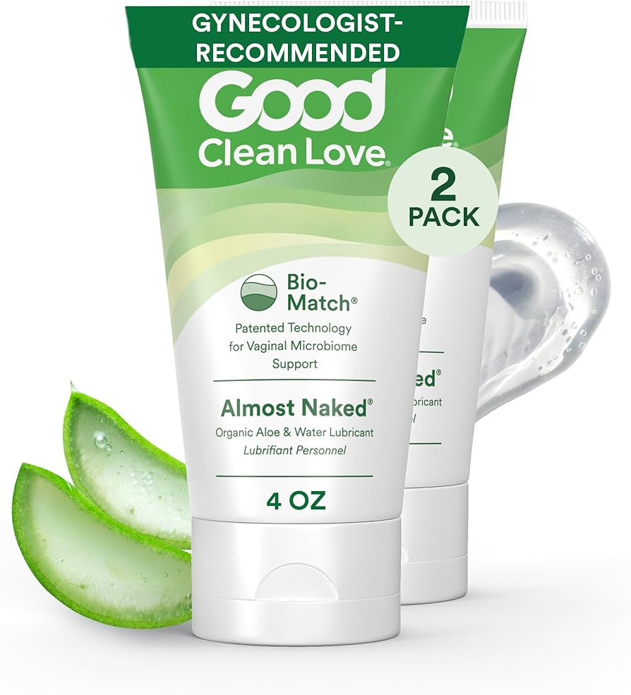 Good Clean Love Almost Naked Water-Based Lube, Personal Lubricant with Organic Aloe Vera, Safe fo... | Amazon (US)
