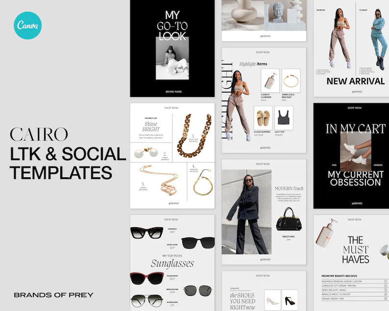 Editable LTK Fashion Instagram Template | Instagram Fashion Templates | LTK Fashion Social | Fash... | Etsy (US)