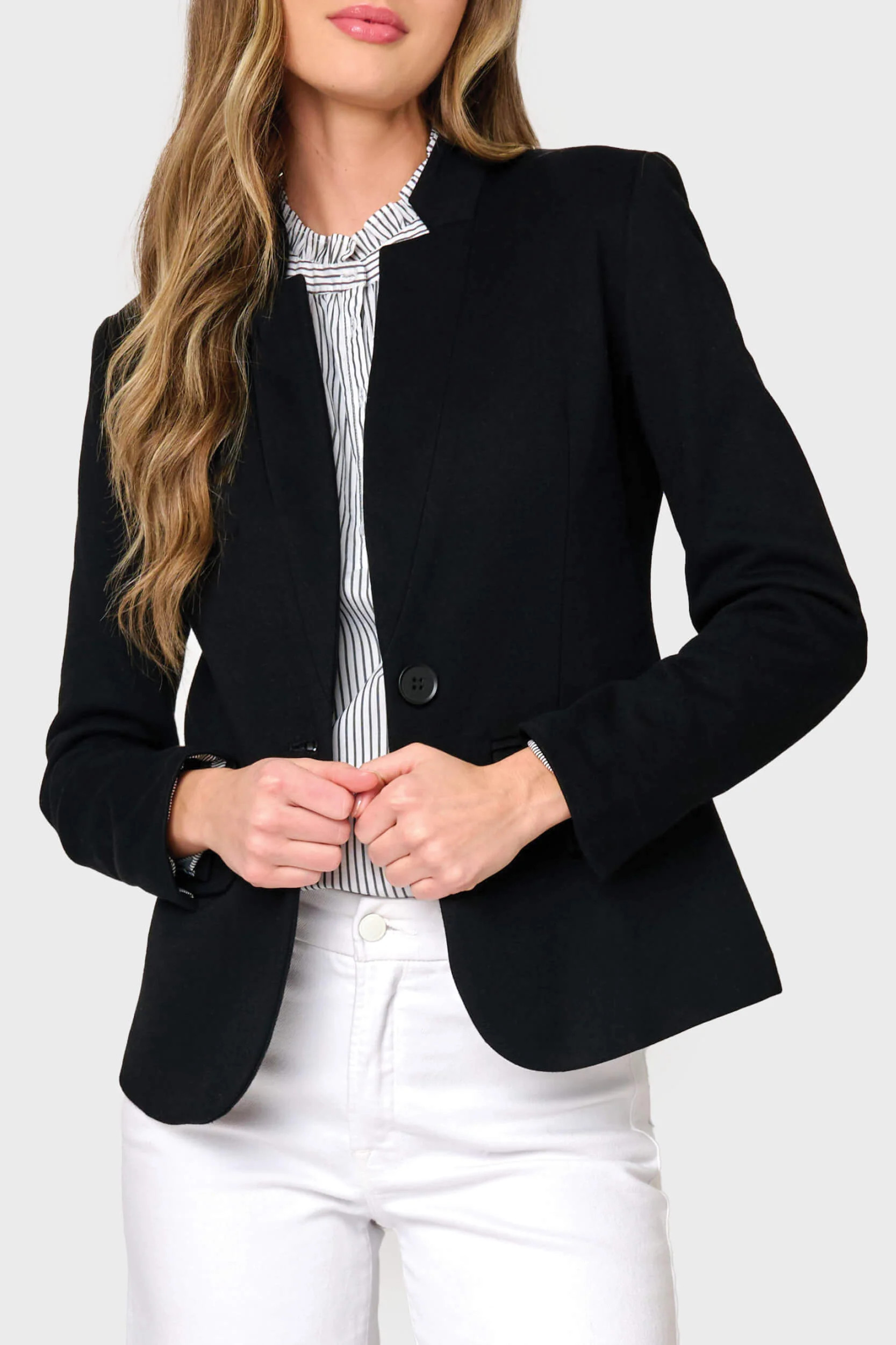 Notch Collar Knit Blazer | Gibsonlook Soft Stretch Jacket | Gibson