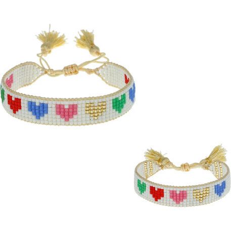 Mini & Me: Rainbow Hearts Bracelet Set | Maisonette