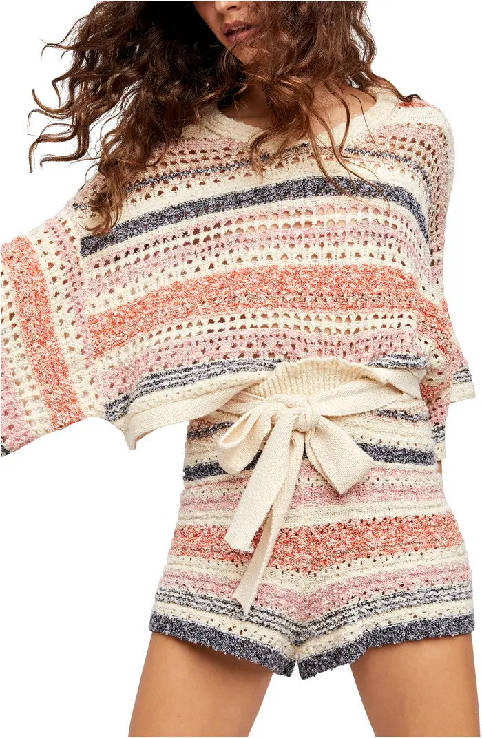 FREE PEOPLE Stripes for Days Sweater & Shorts Set | Nordstromrack | Nordstrom Rack