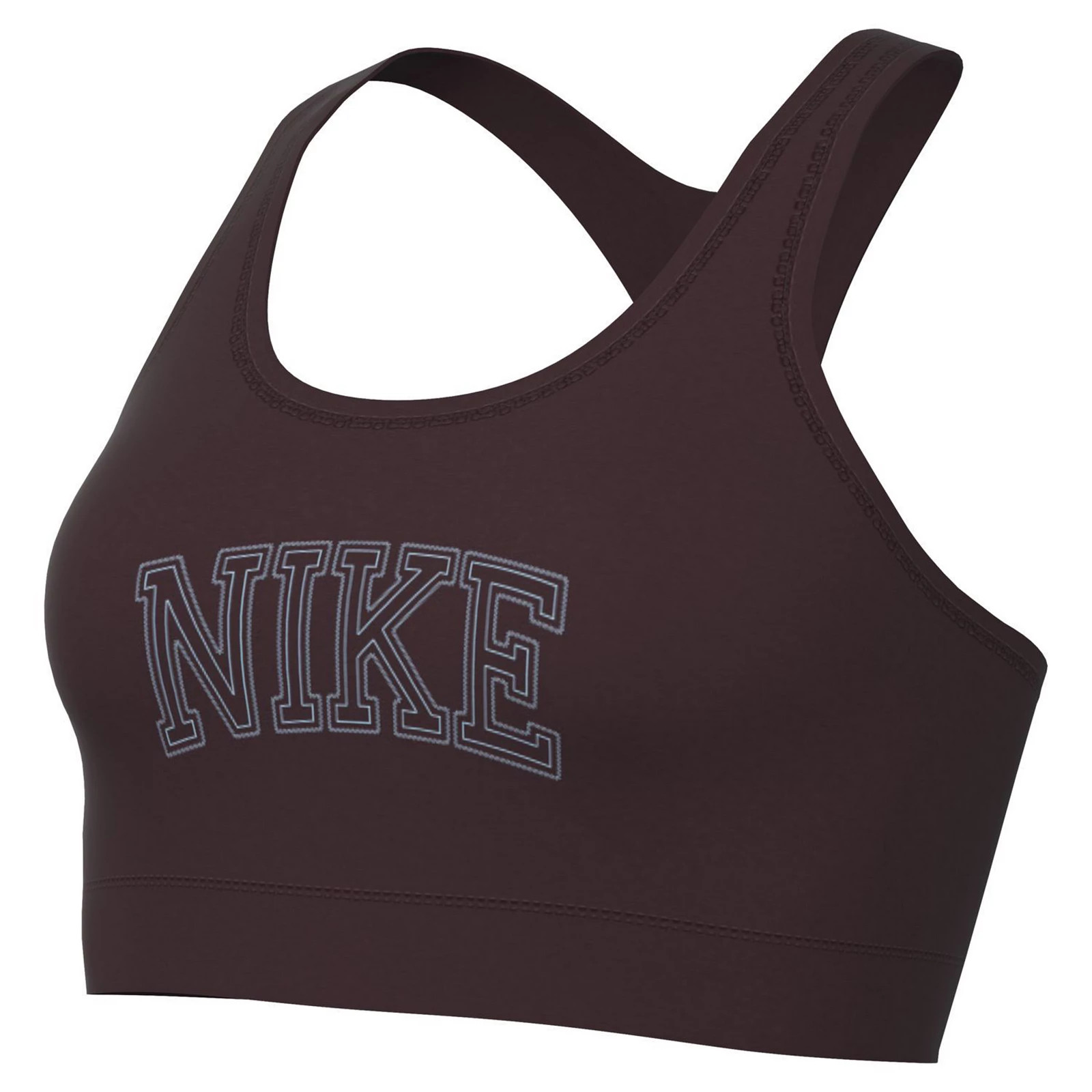 Women's Nike Text Medium Support Padded Sports Bra, Red Crush | Kohl's