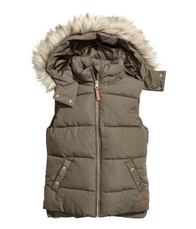 Padded Vest with Faux Fur | H&M (US)