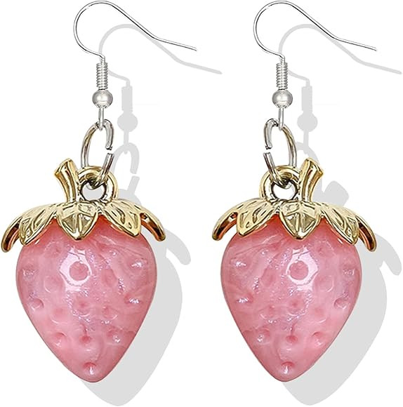 Strawberry Earrings for Women Red Strawberry Candy Earrings Sweet Resin Pink Strawberry Earrings ... | Amazon (CA)