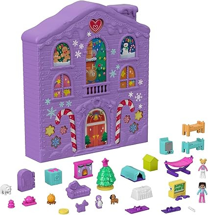 Polly Pocket Advent Calendar, Winter House Design, 25 Surprises Including 2 Micro Dolls, 3 Animal... | Amazon (US)