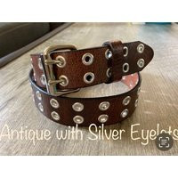 Antique Buffalo Double Hole Grommet/Eyelet Belt | Etsy (US)