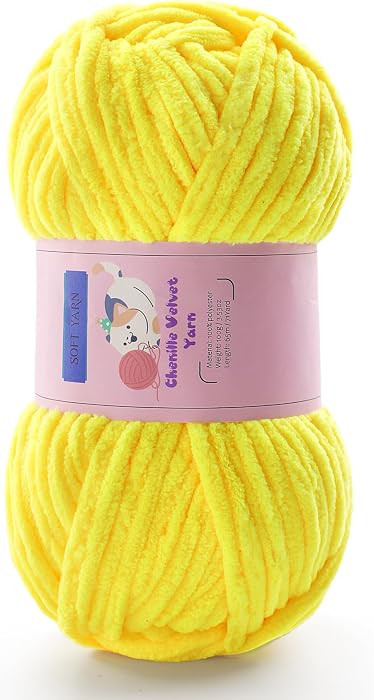Chunky Yarn for Crocheting - Chenille Yarn for Knitting - Bulky Blanket Yarns for Crocheting Blan... | Amazon (US)