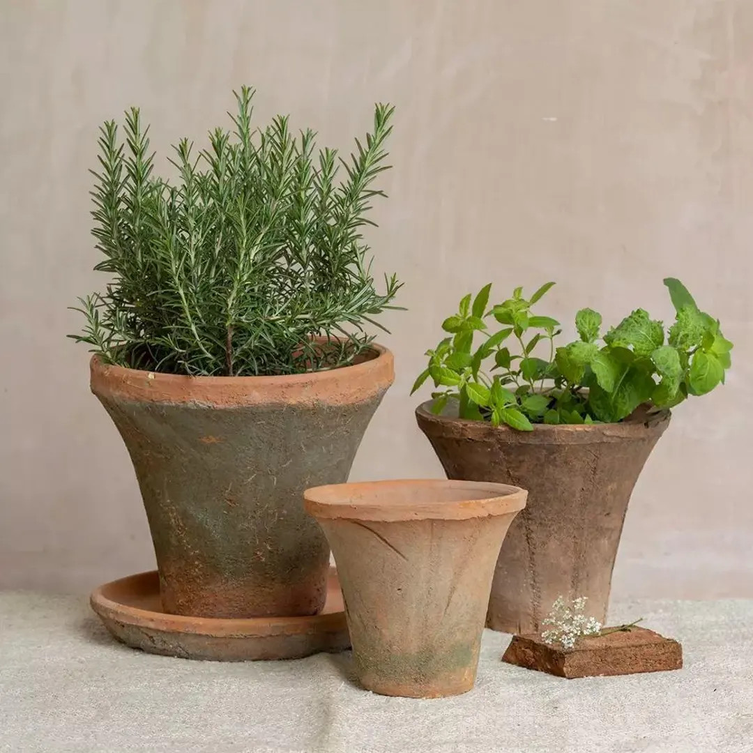Terracotta Trumpet Plant Pot - Rustic Planter - Garden Decor - Long Pot - Outdoor Decoration - Va... | Etsy (Global)