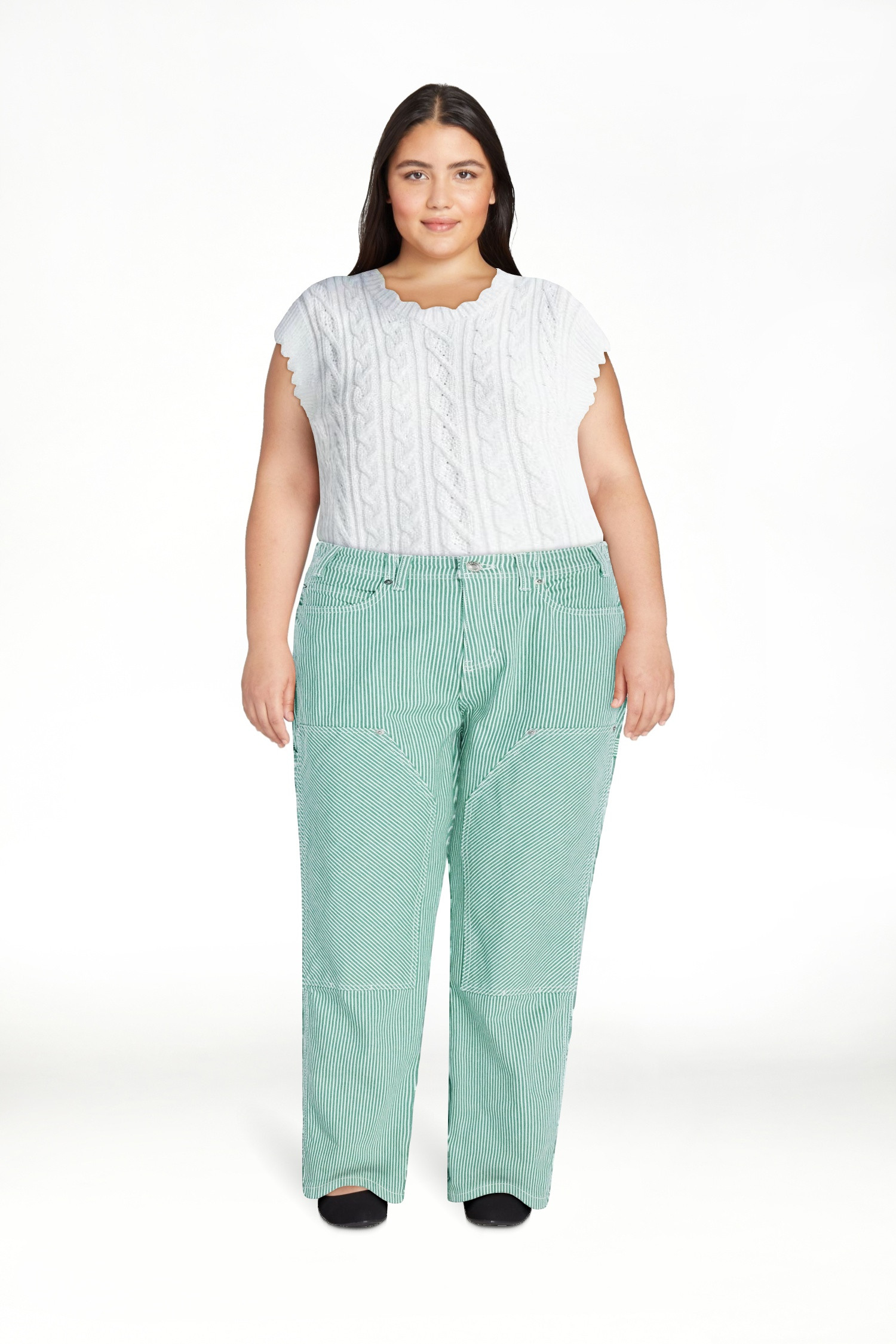 Free Assembly Women's and Women's Plus Mid Rise Relaxed Carpenter Jeans, Sizes 0-26W | Walmart (US)