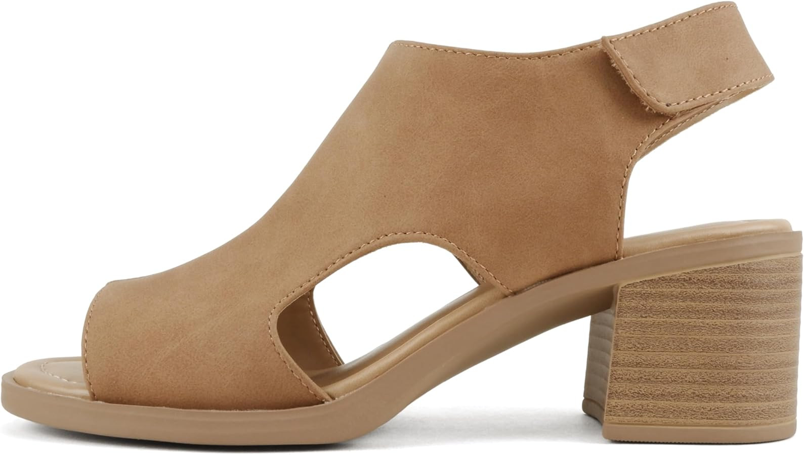 Lovely ~ Women Peep Toe Slingback Low Heel Sandal | Amazon (US)