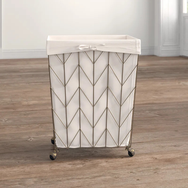 Coastal Decorative Rolling Laundry Hamper | Wayfair North America