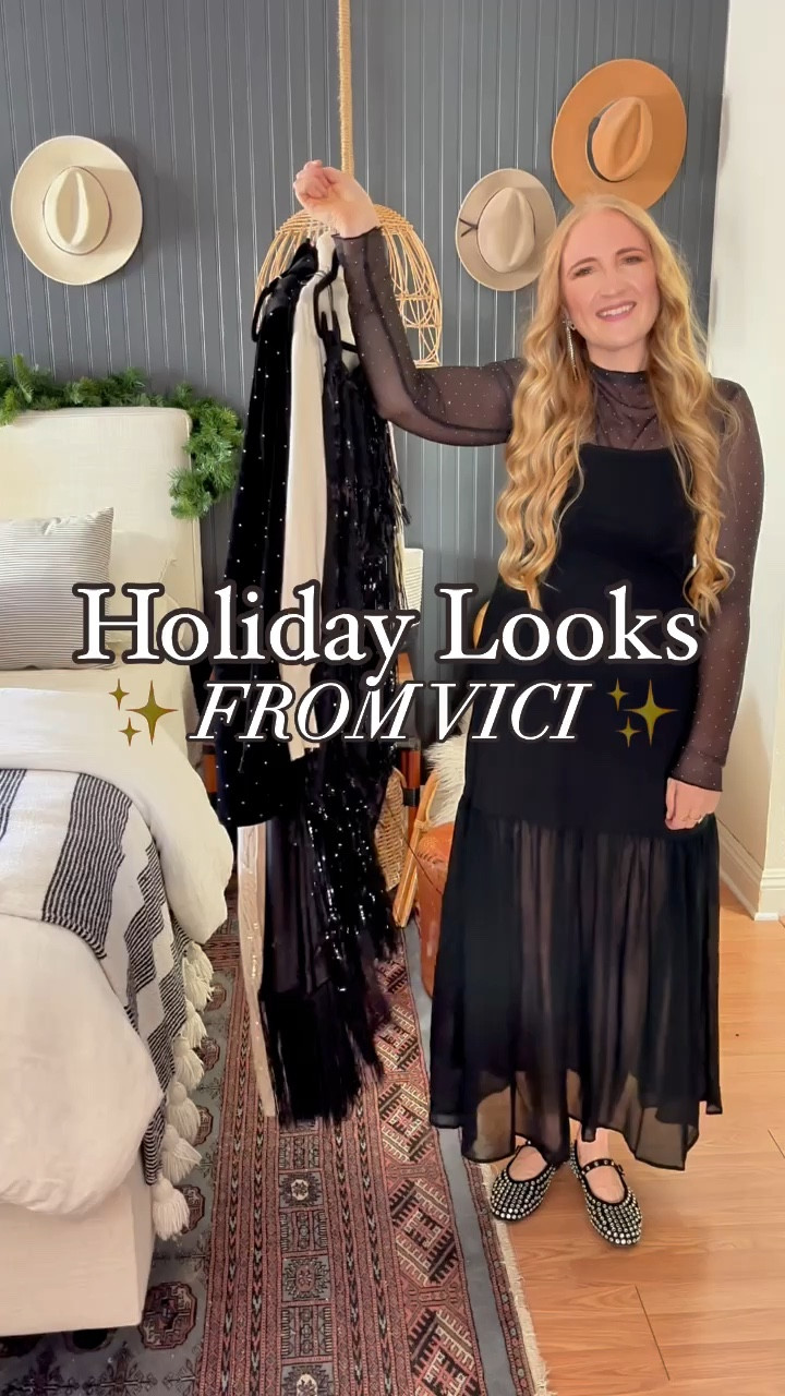 Holiday outfit inspo roundup from VICI ✨ Use code LTK40 for 40% off for Black Friday/Cyber Monday!

Wearing M in all pieces at 150 lbs and 5’7” for reference ✨

Holiday style, holiday outfit, holiday skirt, holiday dress, Christmas outfit, holiday look, Christmas look, sequin skirt, velvet blazer, slip dress, fringe dress, sequin dress, holiday party outfit, holiday party dress, Black Friday sale, cyber Monday sale, Vici dresses 

#LTKSeasonal #LTKHoliday #LTKCyberWeek