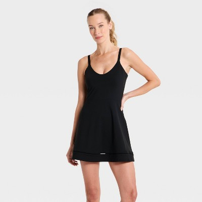 Women's Athletic Ladder Trim Dress - All In Motion™ Black XXL | Target