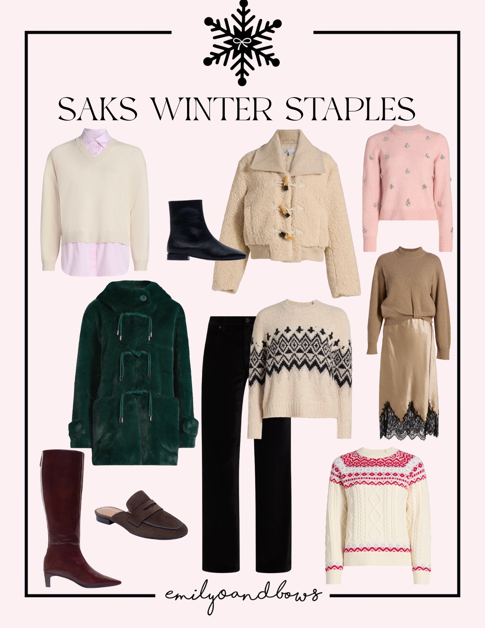 A few winter staples from Saks that make getting dressed feel effortless and chic. 🤍 #sakspartner @saks #saks

