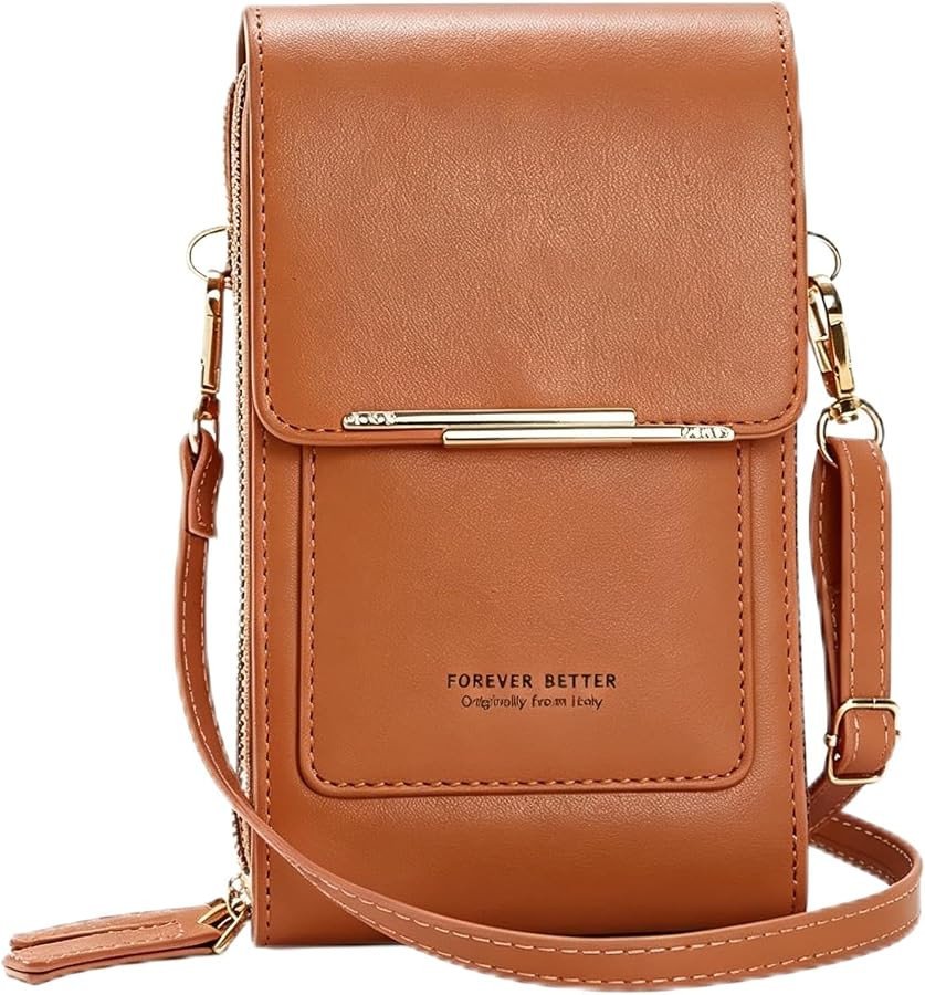 Touchscreen Phone Crossbody Bags for Women,Anti-Theft PU Leather Messenger Bag,RFID Blocking Smal... | Amazon (US)