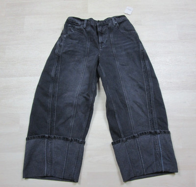 Free People Olsen Cuffed Crop Barrel Jeans We The Free Taper Barrel Black 26 | eBay | eBay US