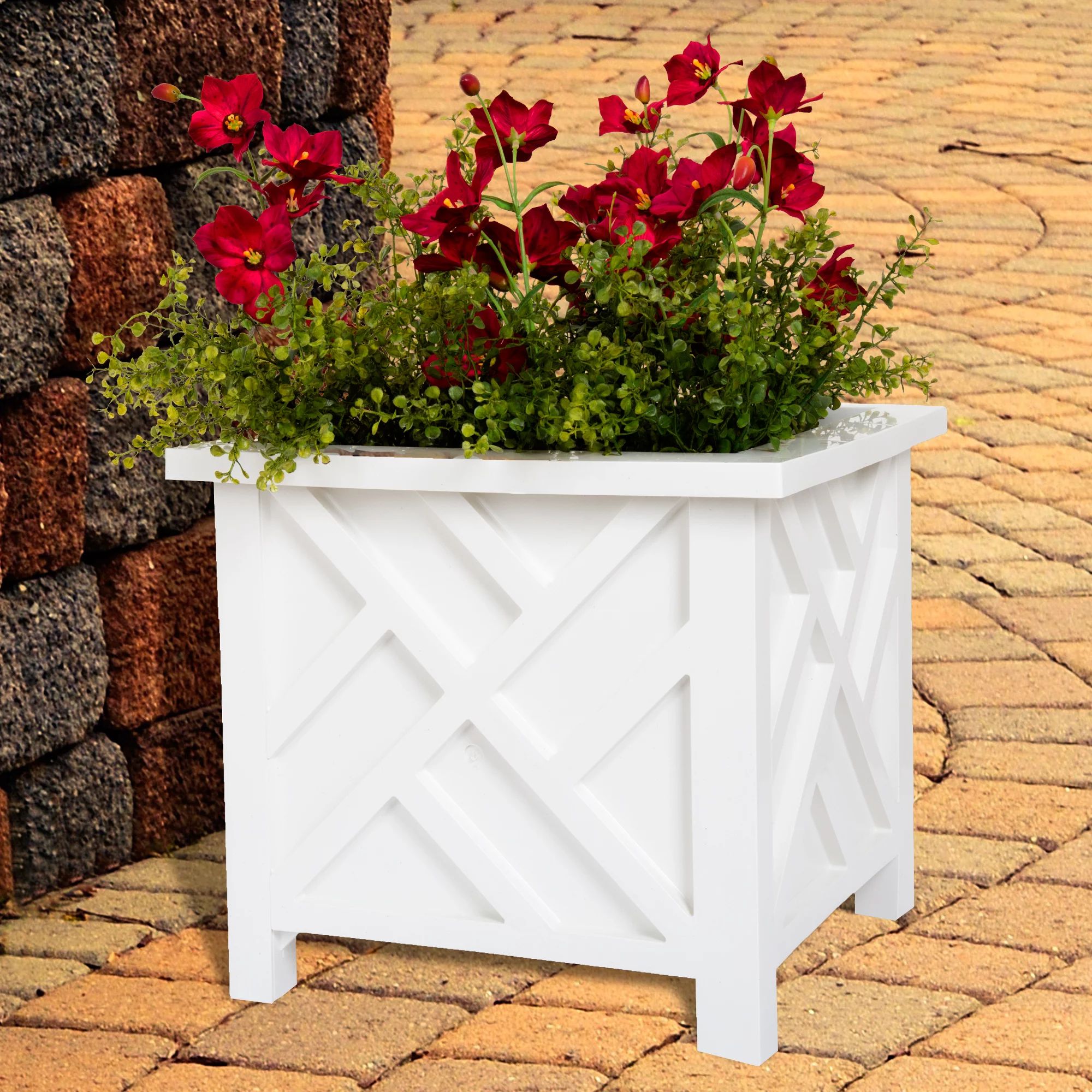 Box Planter - White by Pure Garden | Walmart (US)