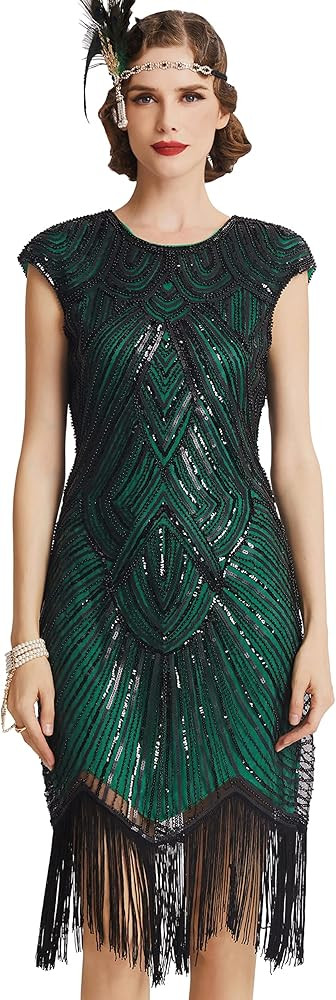BABEYOND Women's Flapper Dresses 1920s Beaded Fringed Great Gatsby Dress | Amazon (CA)