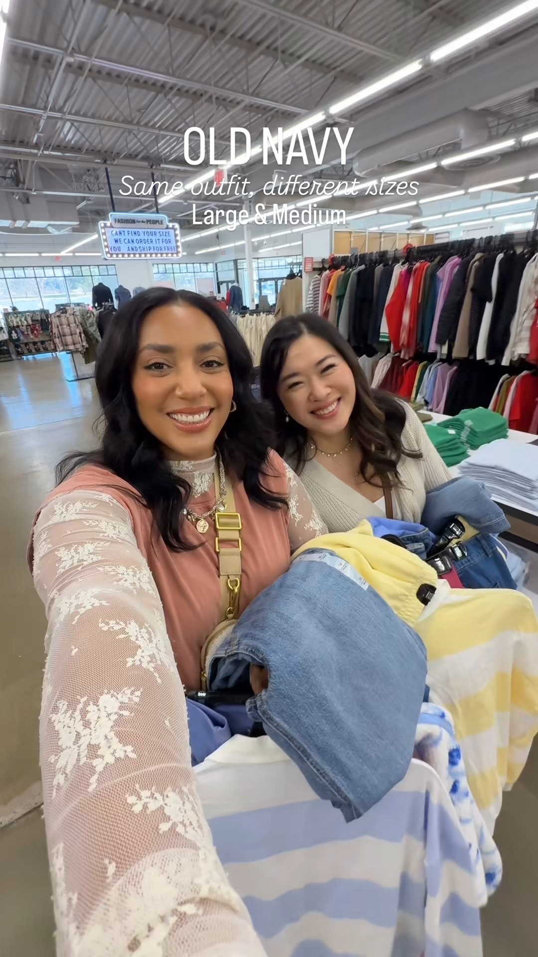 
We’re baaaaack!👯‍♀️💗 We thought your feed could use some curves, (Size M&L) so we’re styling the same Old Navy fits on two different sizes/ body types. Everything is also 40% off this weekend, so it’s a great time to shop! Head to our LTK’s & stories for links!