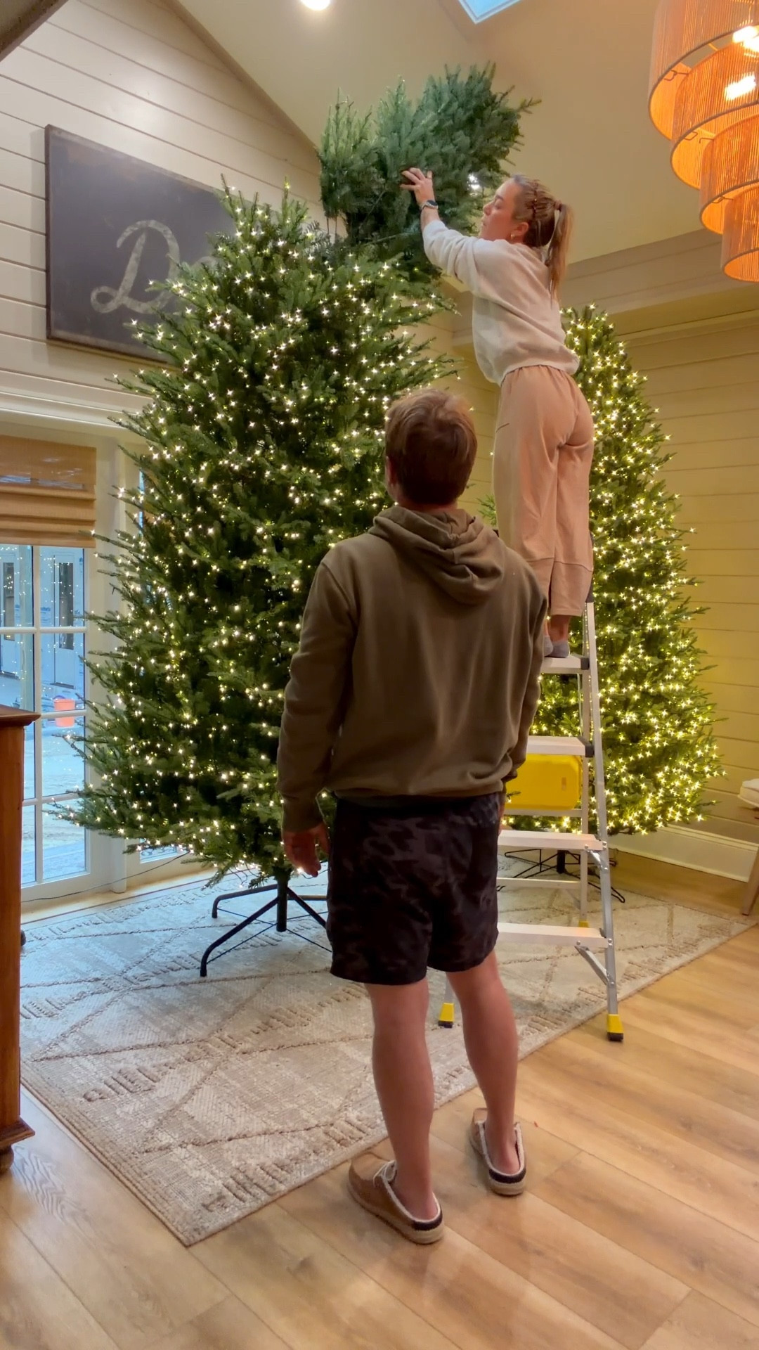 Told ya I’d compare them😉 the left side is our entryway tree we got last year — the Home Depot grand duchess, FULL 12 foot! & the right side is the Lowes Madison Fir, 9 foot! ✨🪩🤩 both are gorgeous but if I had to pick, I’d pick the Lowes one! Full reel on my Instagram! I hope this helped! 🤎

Christmas tree / Xmas / holiday decor / home / faux tree / Holley Gabrielle / review 

#LTKHome #LTKSeasonal #LTKHoliday