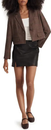 Stocco Glen Plaid Crop Blazer | Nordstrom