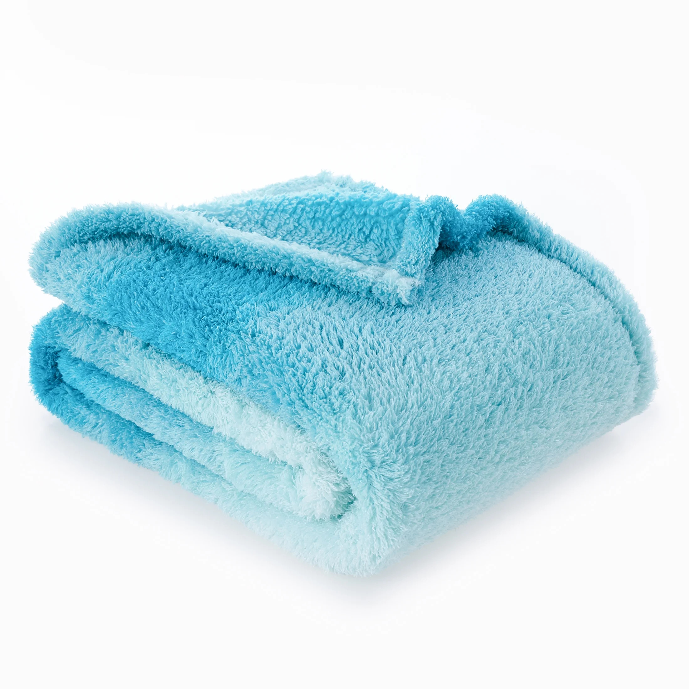 Mainstays Cozy Plush Teal Ombre Throw Blanket, Standard Throw | Walmart (US)