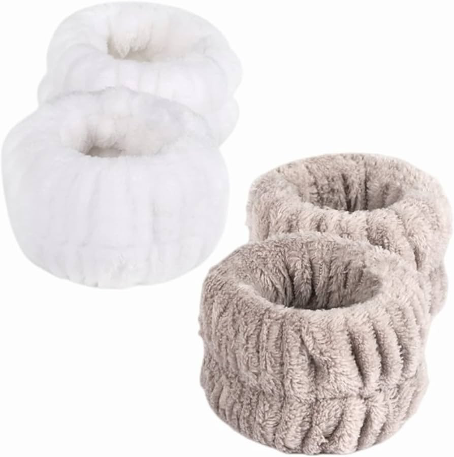 4 Pcs Face Washing Wristbands, Soft & Absorbent Microfiber Wrist Scrunchies for Washing Face, Fac... | Amazon (US)