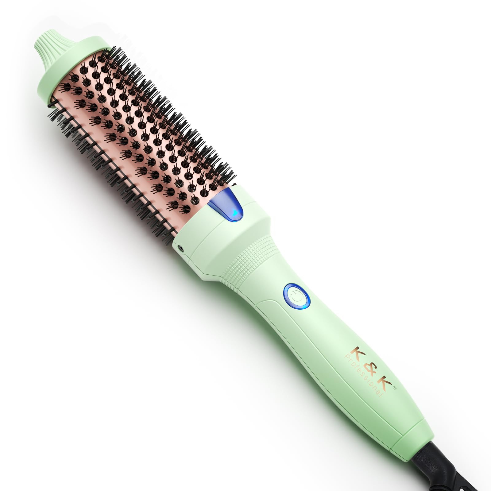 K&K Thermal Brush for Blowout Look, 1 1/2 Inch Ionic Heated Round Brush Makes Hair Smoother, Dual... | Amazon (US)