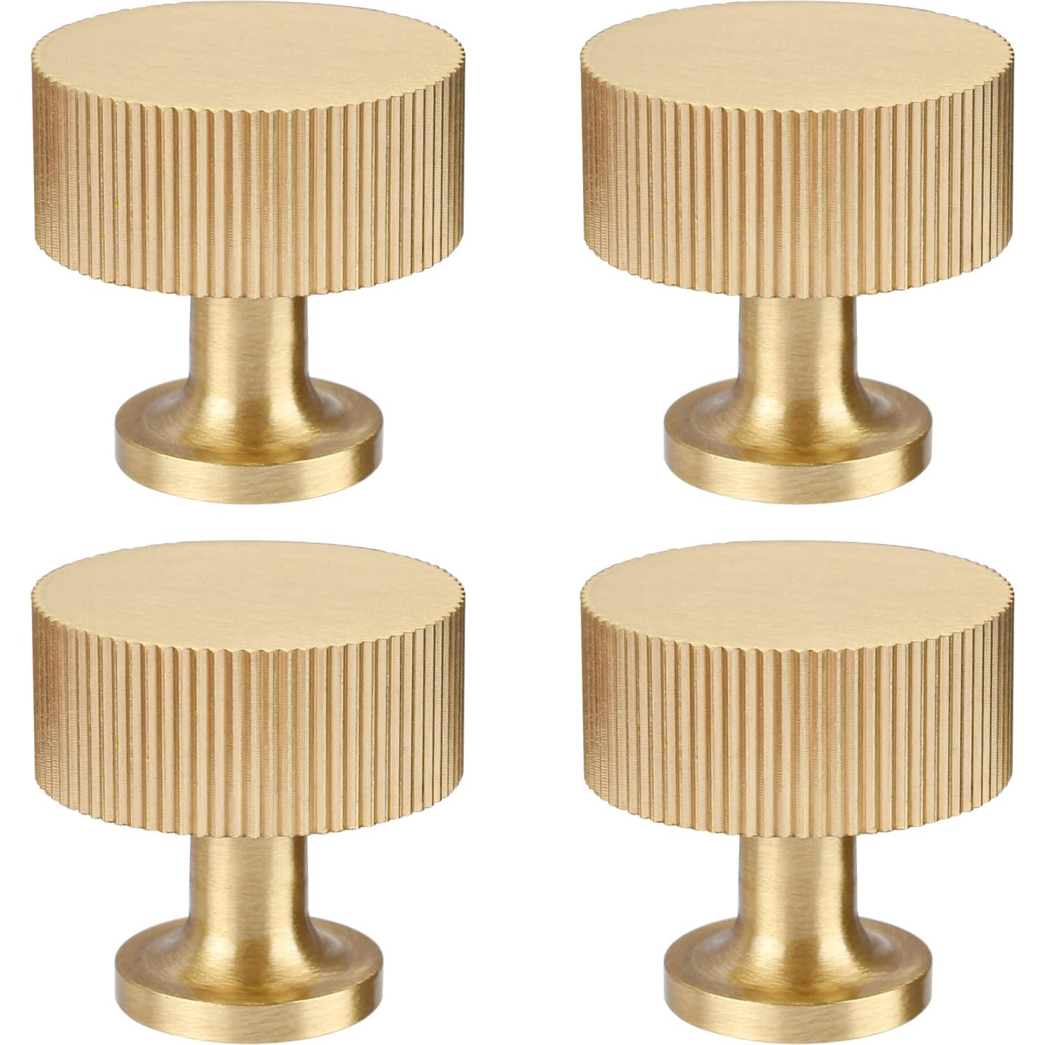 RZDEAL 4pcs Solid Brass Cabinet Knobs Pulls Cabinet Drawer Dresser Gold Knobs Modern Handles(1"x1... | Amazon (US)