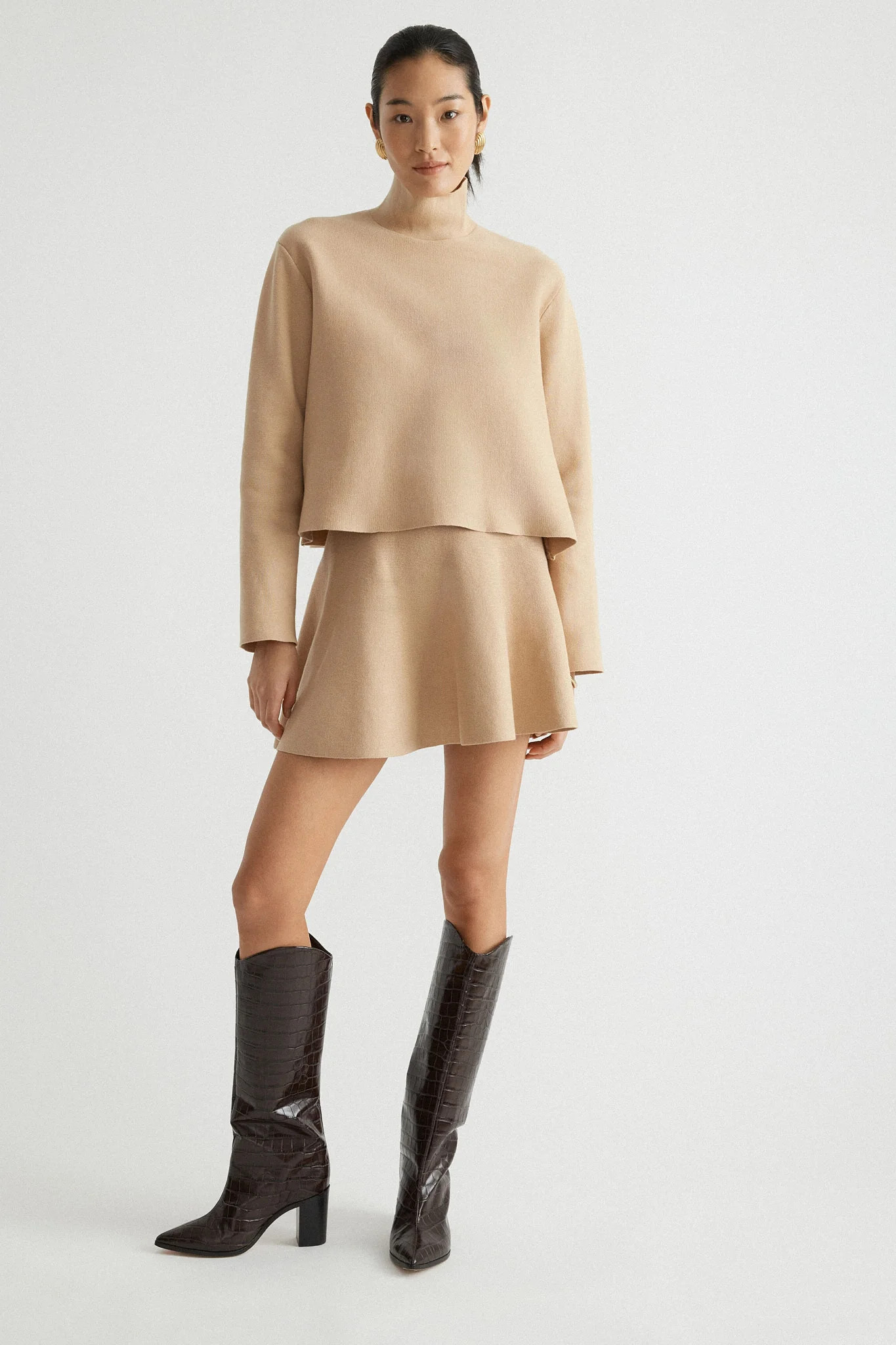 Camel Knit Cate Skirt | Tuckernuck (US)