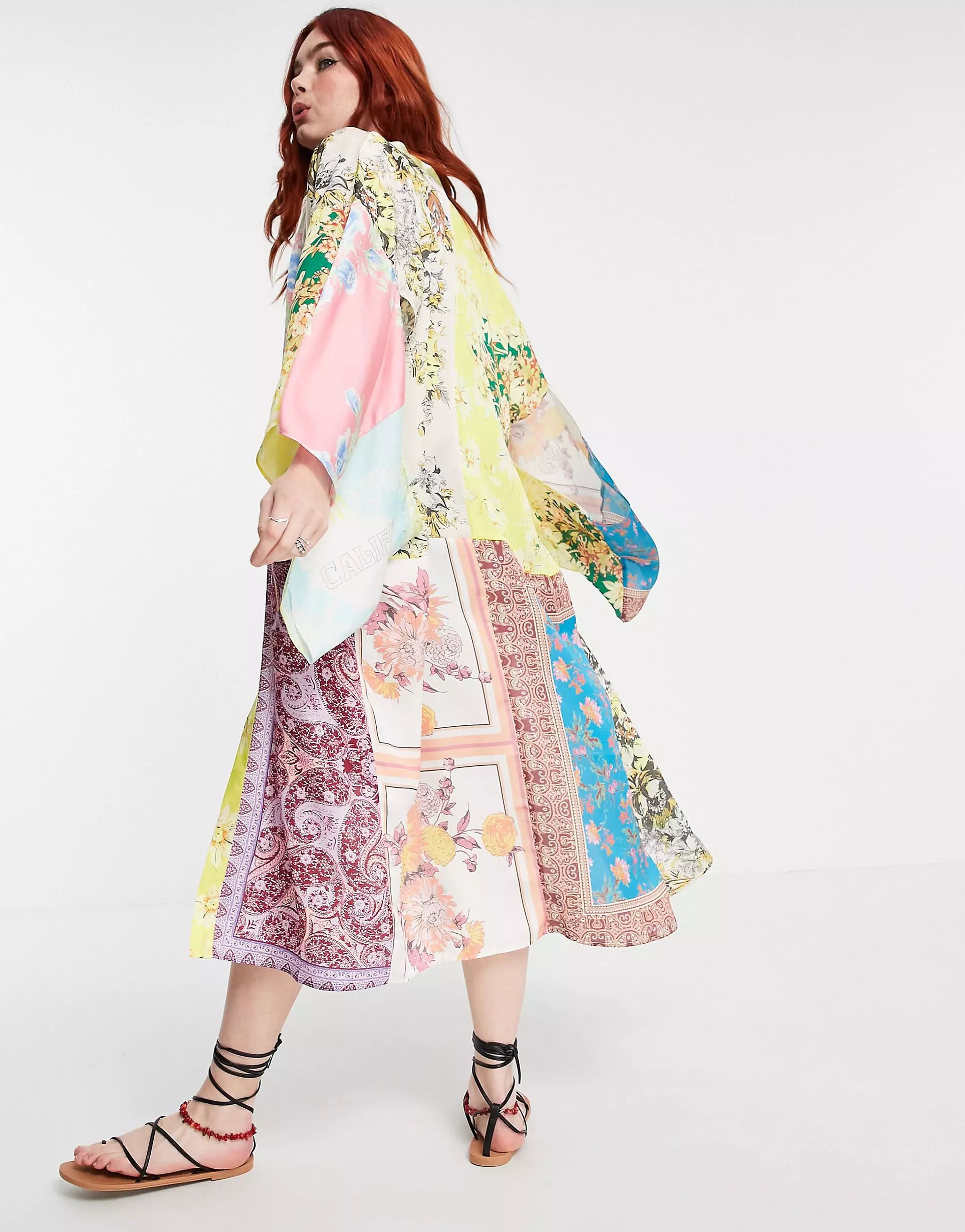 Free People patched with love sheer kimono in patchwork | ASOS (Global)