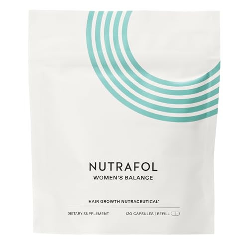 Nutrafol Women's Balance Hair Growth Supplements, Ages 45 and Up, Clinically Proven for Visibly Thicker Hair and Scalp Coverage in 3-6 Months, Dermatologist Recommended - 1 Month Supply Refill Pouch | Amazon (US)
