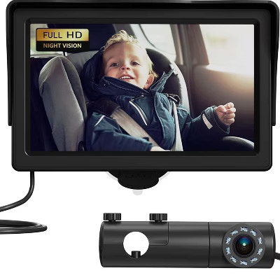 GROWNSY Baby Car Camera, HD Display Baby Car Mirror with Night Vision Feature, 4.3 inch Baby Car Camera with Wide Clear View | Target