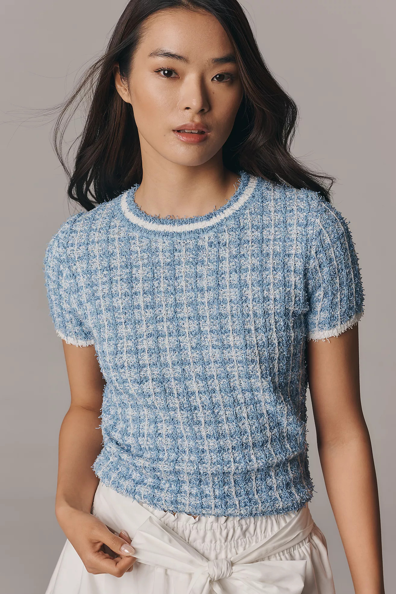 Endless Rose Tweed Sweater Tee | Anthropologie (US)