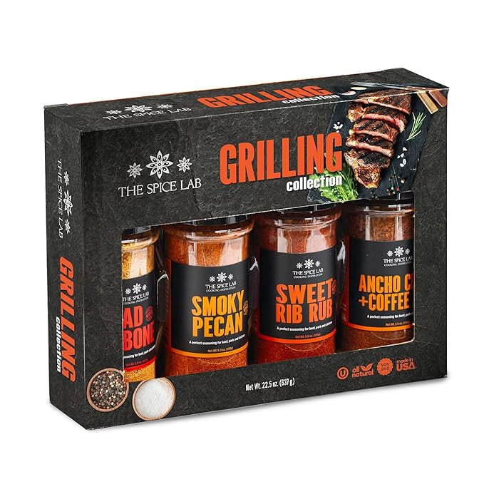 4 Shaker Jars Grilling Gift Box Set of BBQ Premium Grill Seasonings - Ultimate BBQ Accessories Se... | Amazon (US)