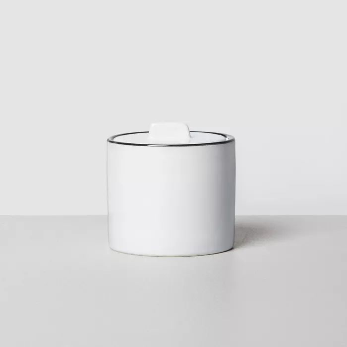 Stoneware Bath Canister White/Black - Hearth & Hand™ with Magnolia | Target