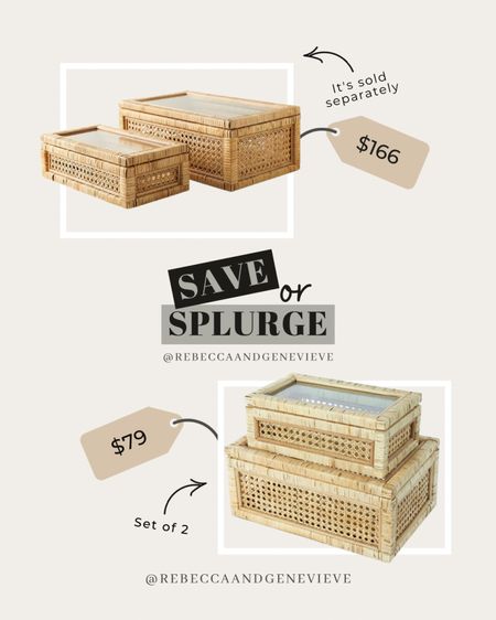 Save or splurge? 💸
Loving these Rattan decorative boxes 🤩 Which one will you pick?
-
Anthropologie
Amazon find
Found it on amazon
Home decor


#LTKhome #LTKsalealert #LTKFind