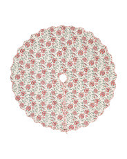 Vance Floral Block Print Tree Skirt | TJ Maxx