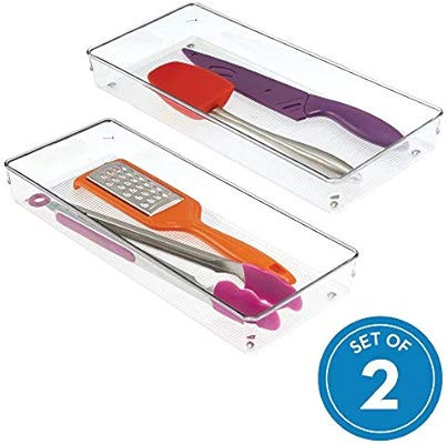 iDesign Linus Plastic Kitchen Drawer Organizer for Silverware, Spatulas, Cutlery, Gadgets, Office... | Amazon (US)