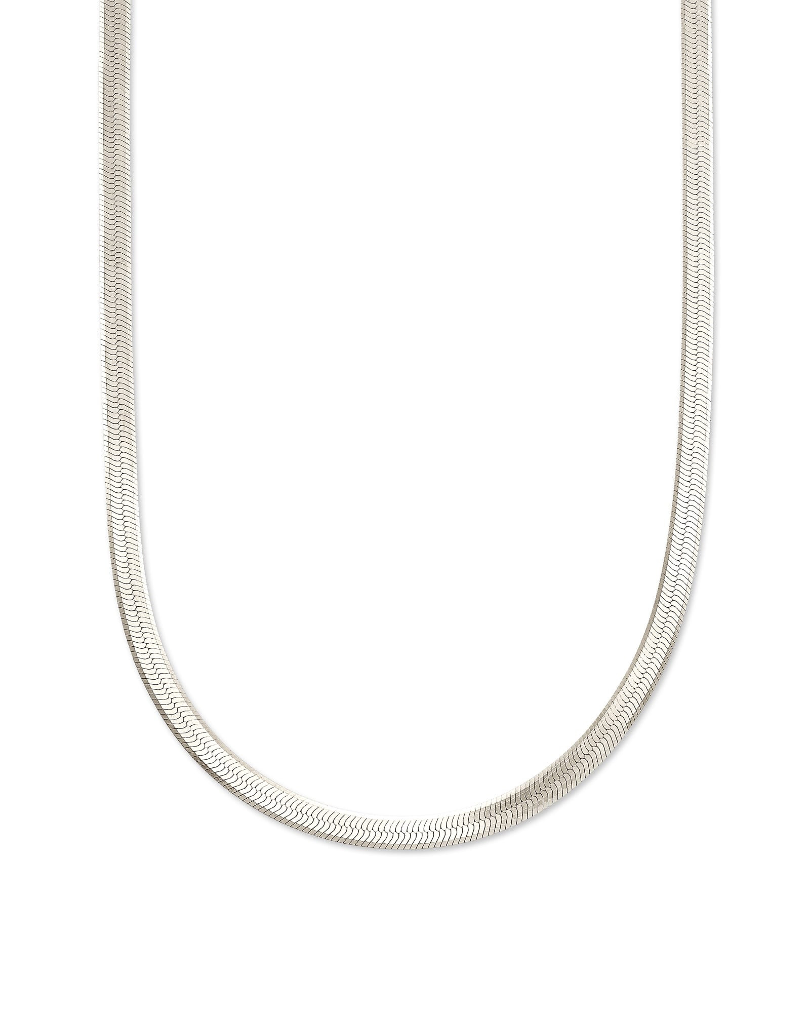 Kendra Scott Herringbone Chain Necklace in Sterling Silver | Metal | Kendra Scott