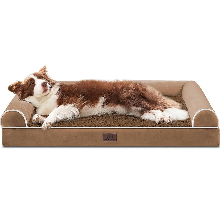 WESTERN HOME Orthopedic Dog Beds for Large Dogs, Foam Pet Sofa with Waterproof Lining, Removable ... | Amazon (US)