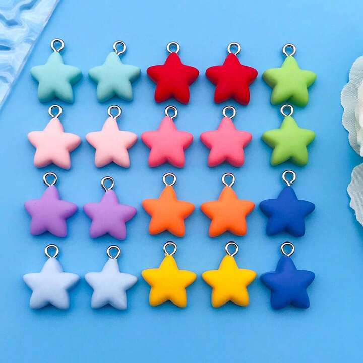 Mix 10/20 Pieces Of Resin Star Shaped Pendant, Used For DIY Handmade Bracelets, Shoelaces, Earrin... | SHEIN