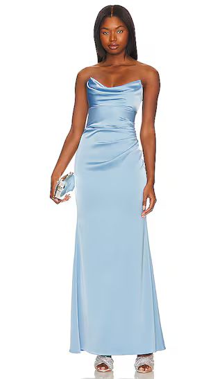 X Revolve Taylor Gown in French Blue | Revolve Clothing (Global)