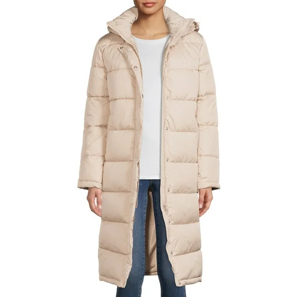 Mark Alan Women's Long Puffer Coat with Detachable Hood - Walmart.com | Walmart (US)