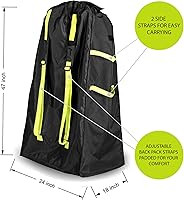 V VOLKGO Gate Check Double Stroller Bag for Airplane Travel | Extra Large & Ultra Durable Cover |... | Amazon (US)