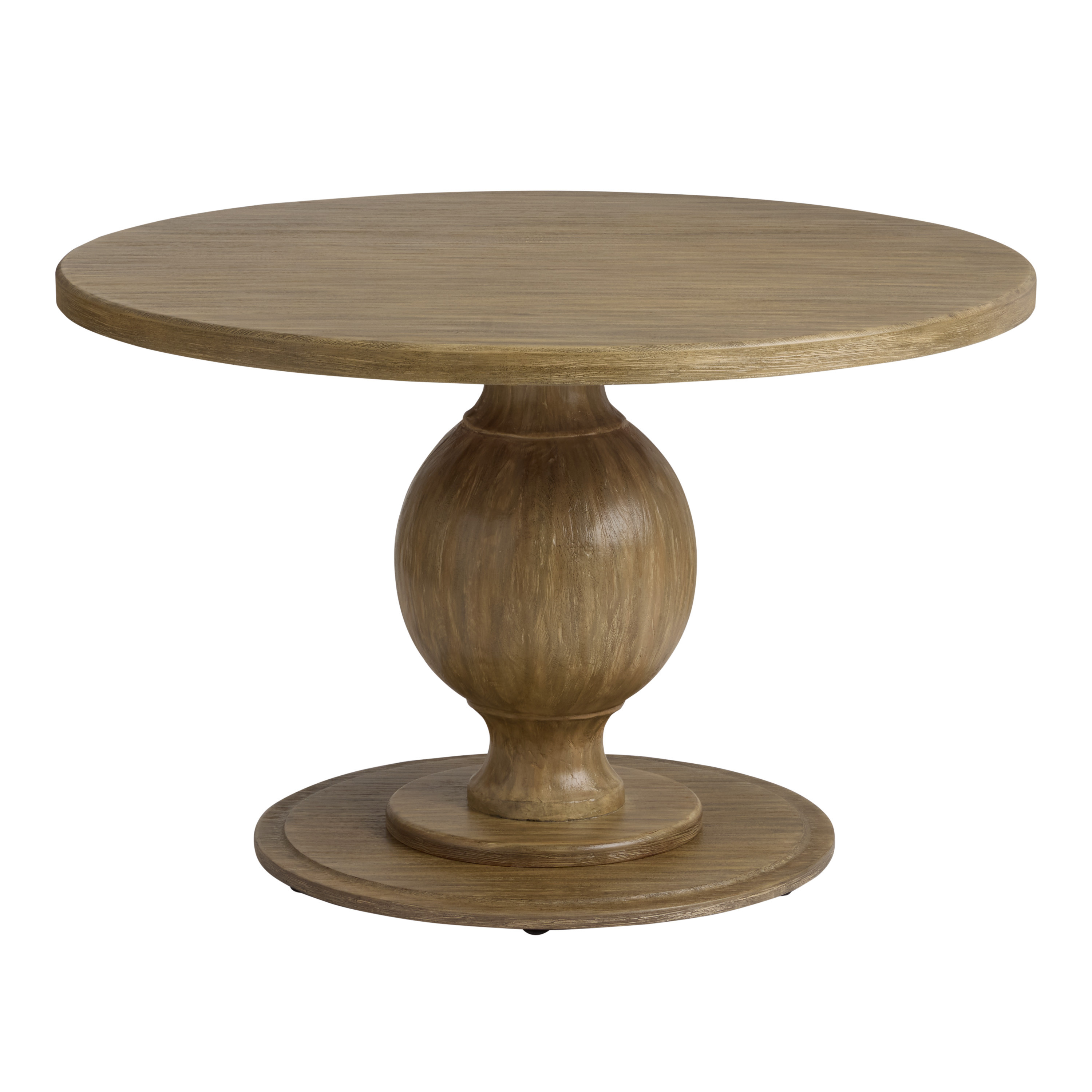 Blanca Round Whitewash Wood Dining Table | World Market