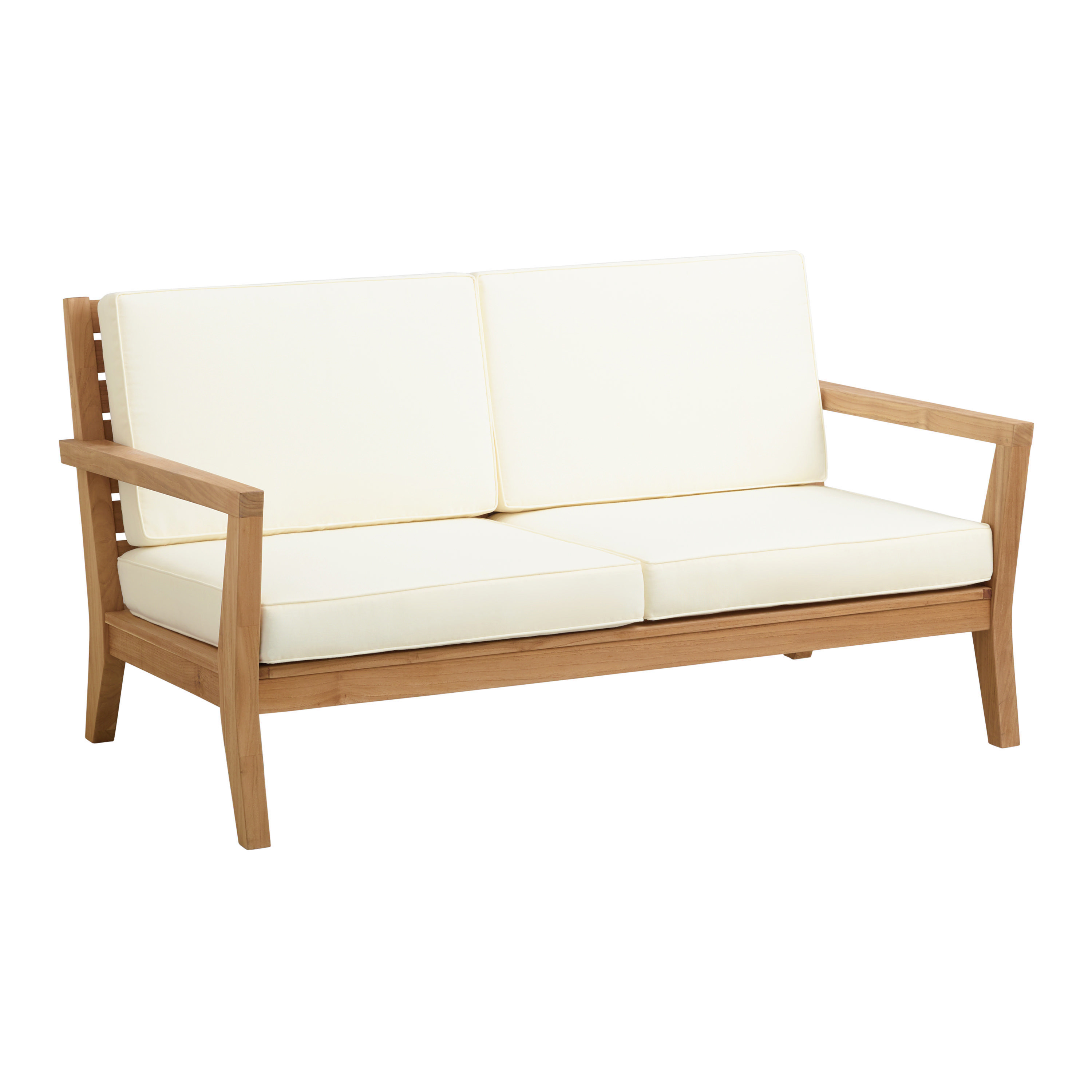 Calero Natural Teak Outdoor Loveseat | World Market