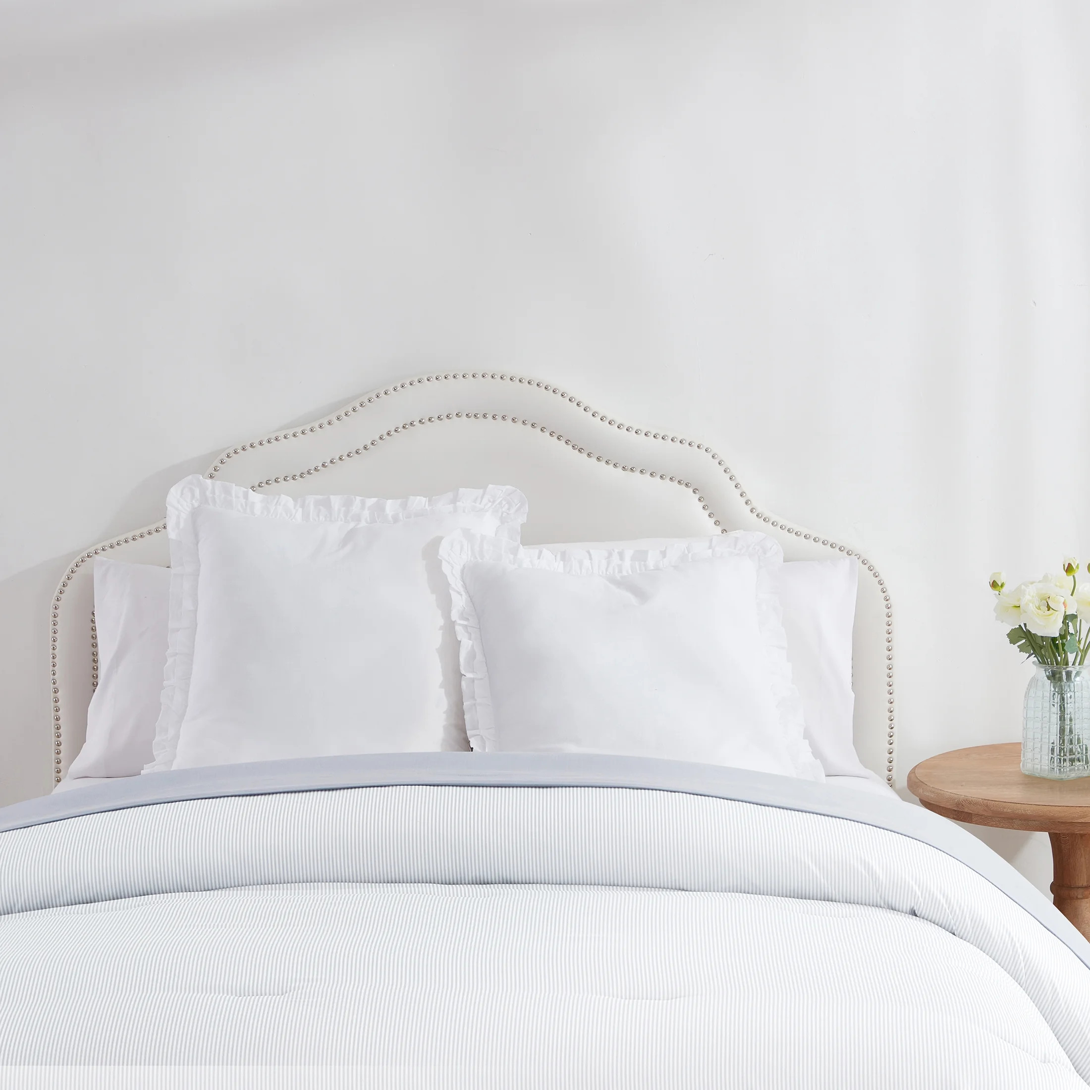 My Texas House Charlotte White Solid Cotton Euro Shams, Euro (2 Count) - Walmart.com | Walmart (US)